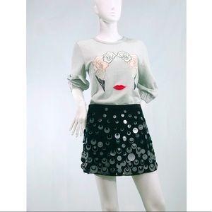 NANETTE LEPORE EMBELLISHED MINI SKIRT